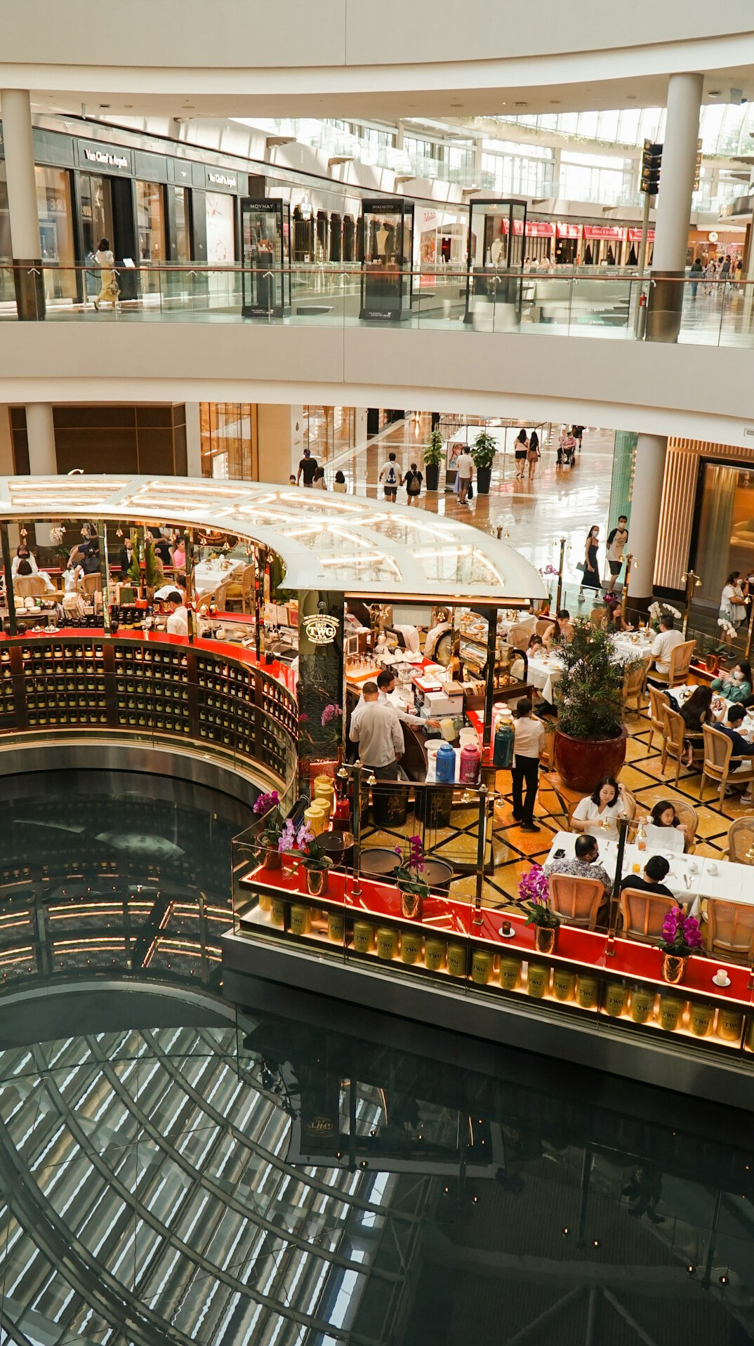 security guard watching mall