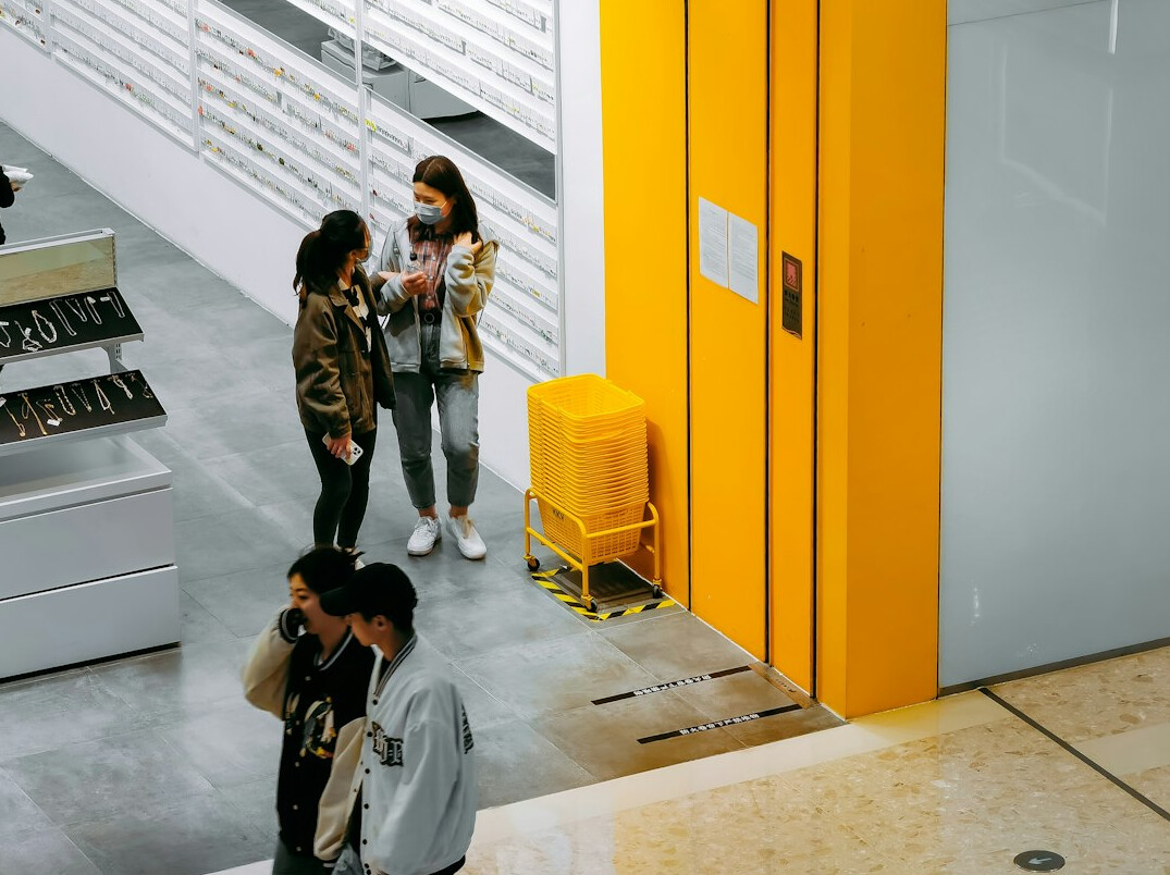 retail store interior with customers