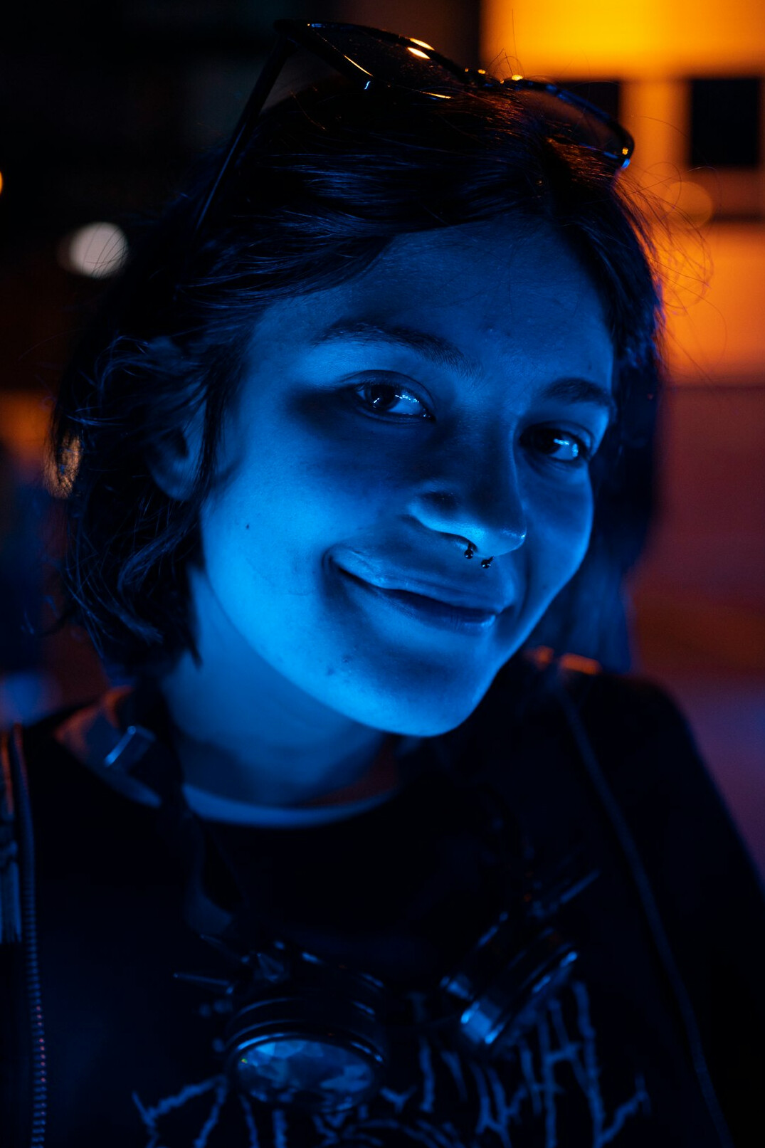 Portrait of a young woman with a warm smile