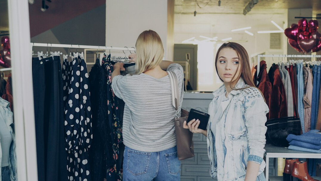 detective in clothing store
